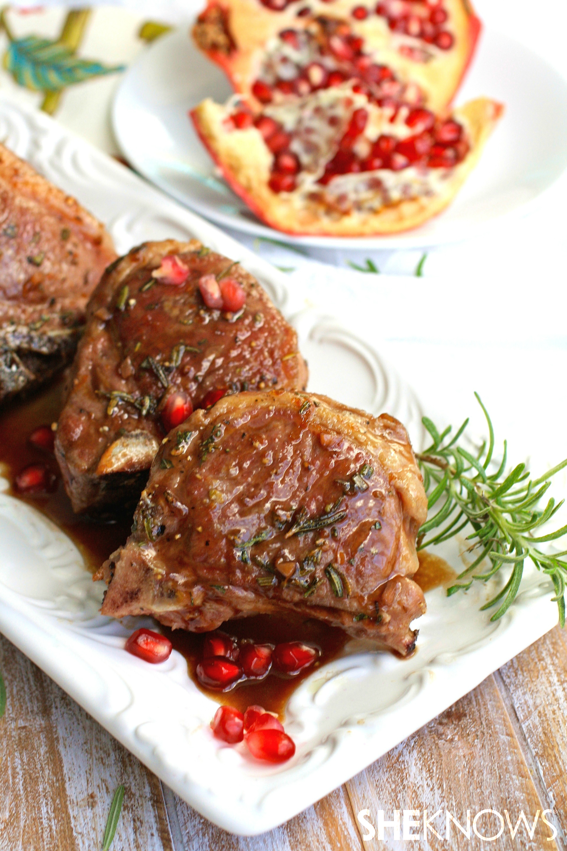 Lamb chops with orangepomegranate sauce in less than 30 minutes