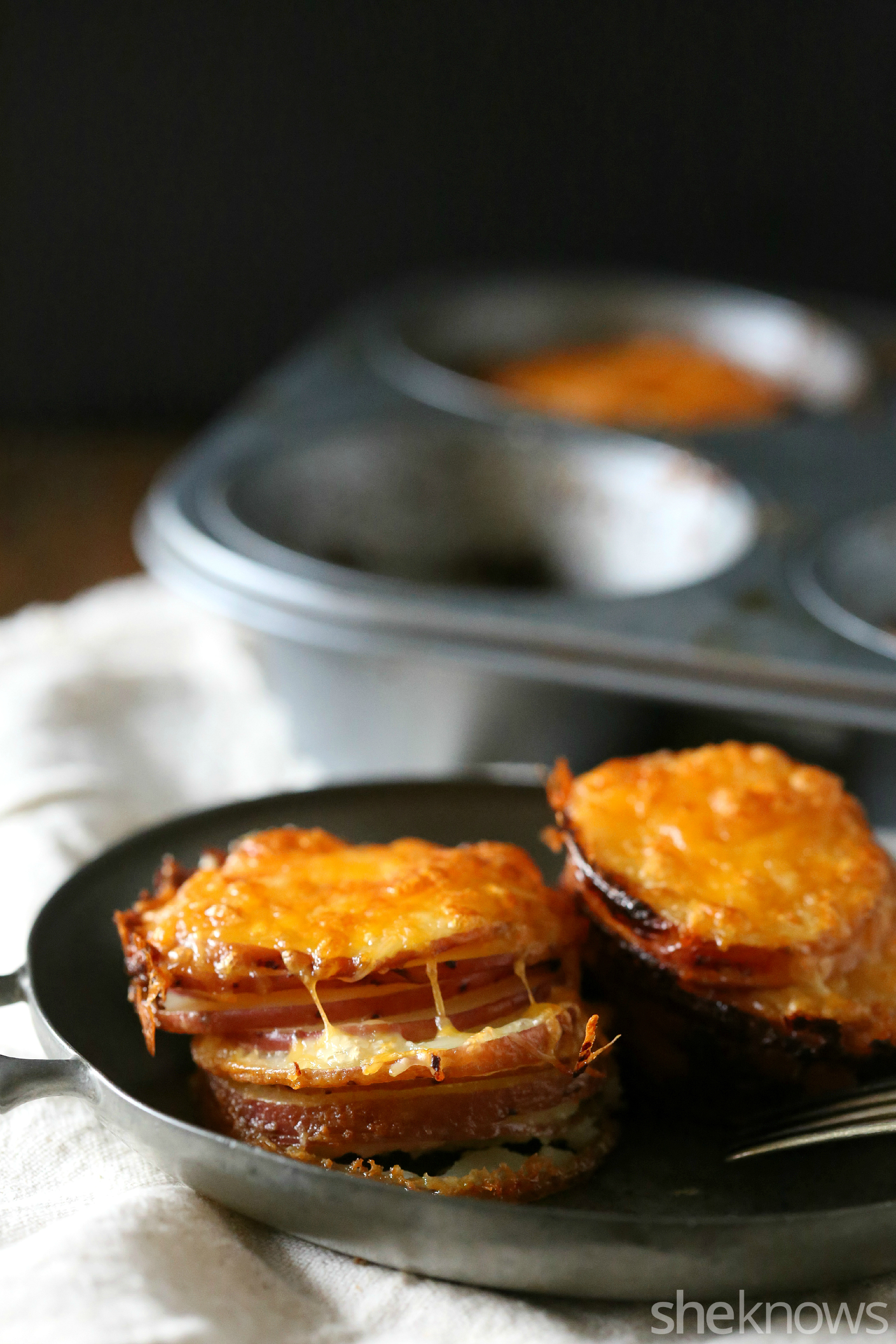 Make perfectly portioned muffin tin potato gratins this Thanksgiving