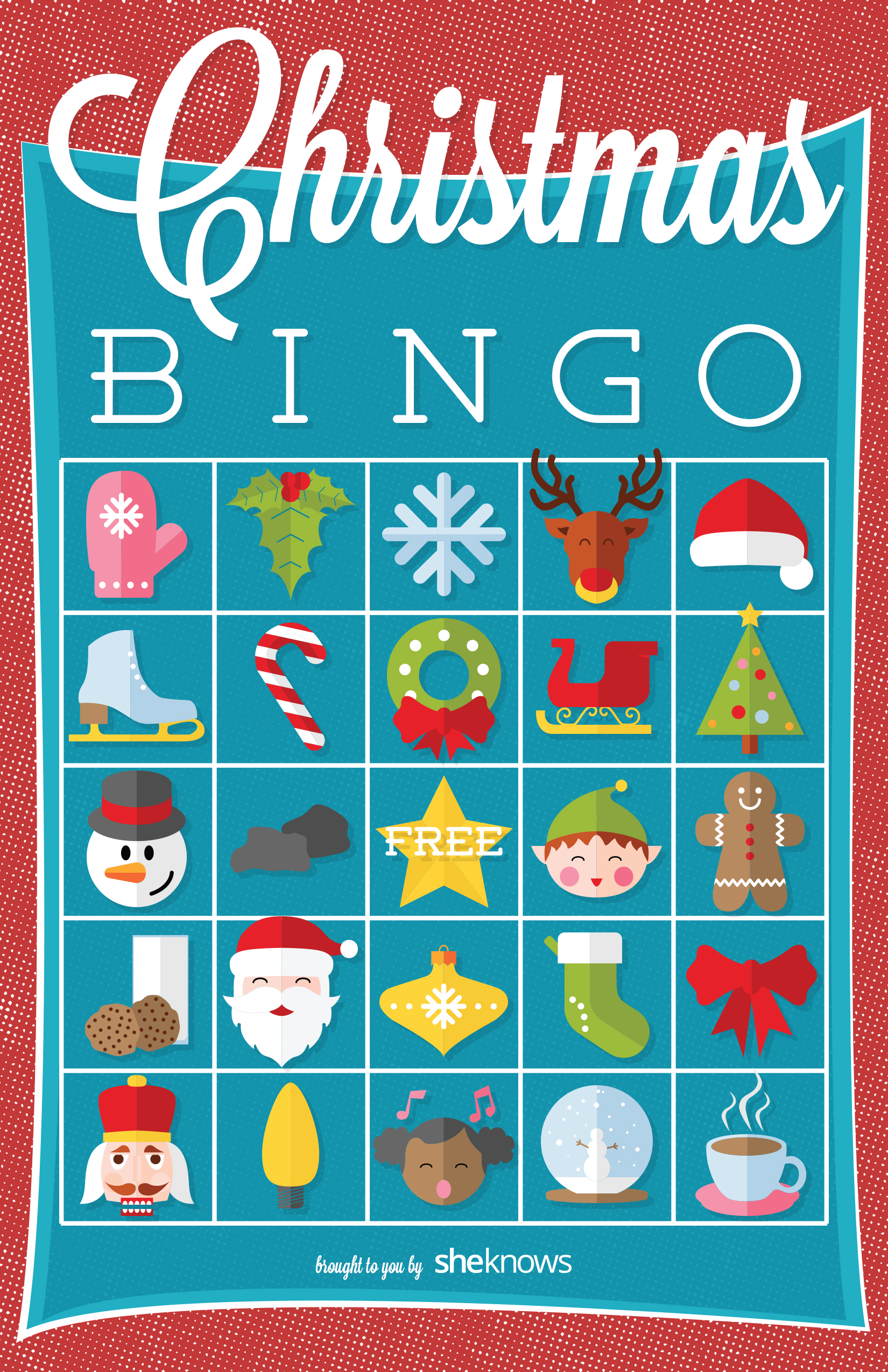 Christmas bingo game printable with three twists on the classic rules