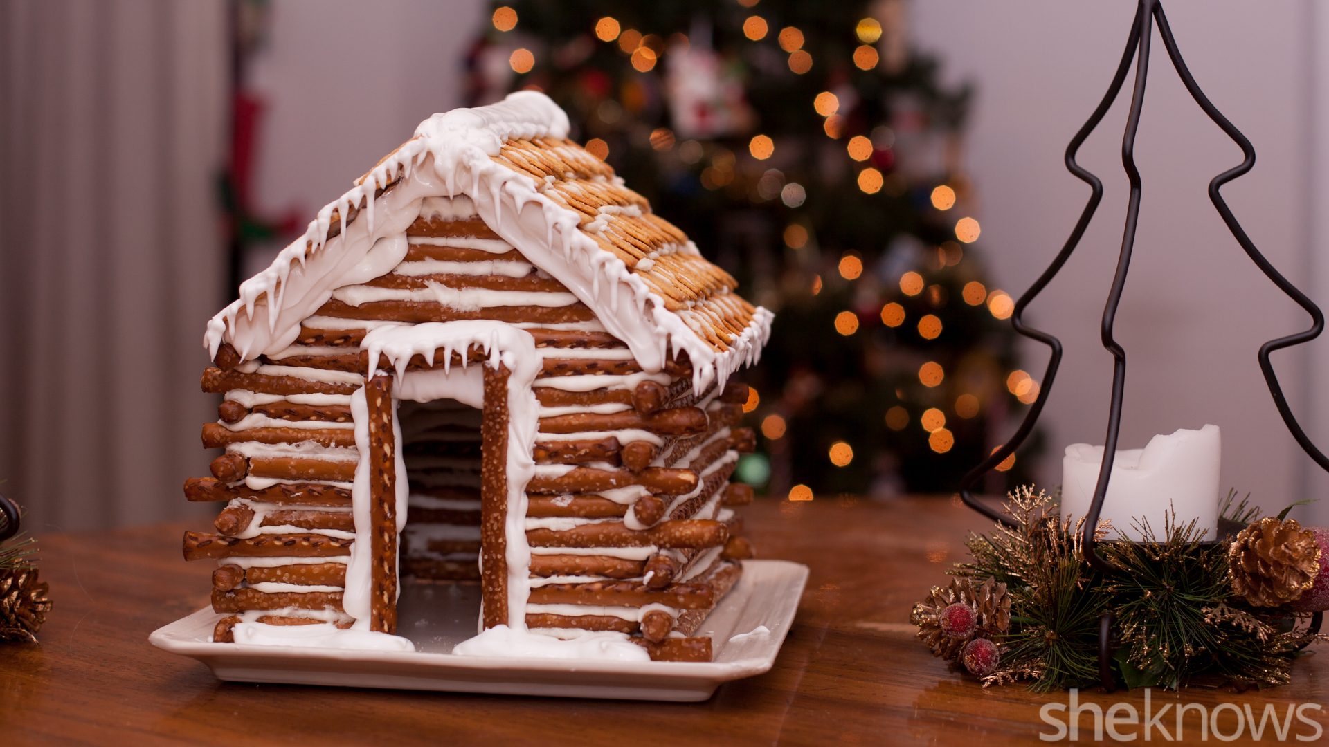 pretzel log cabin instructions