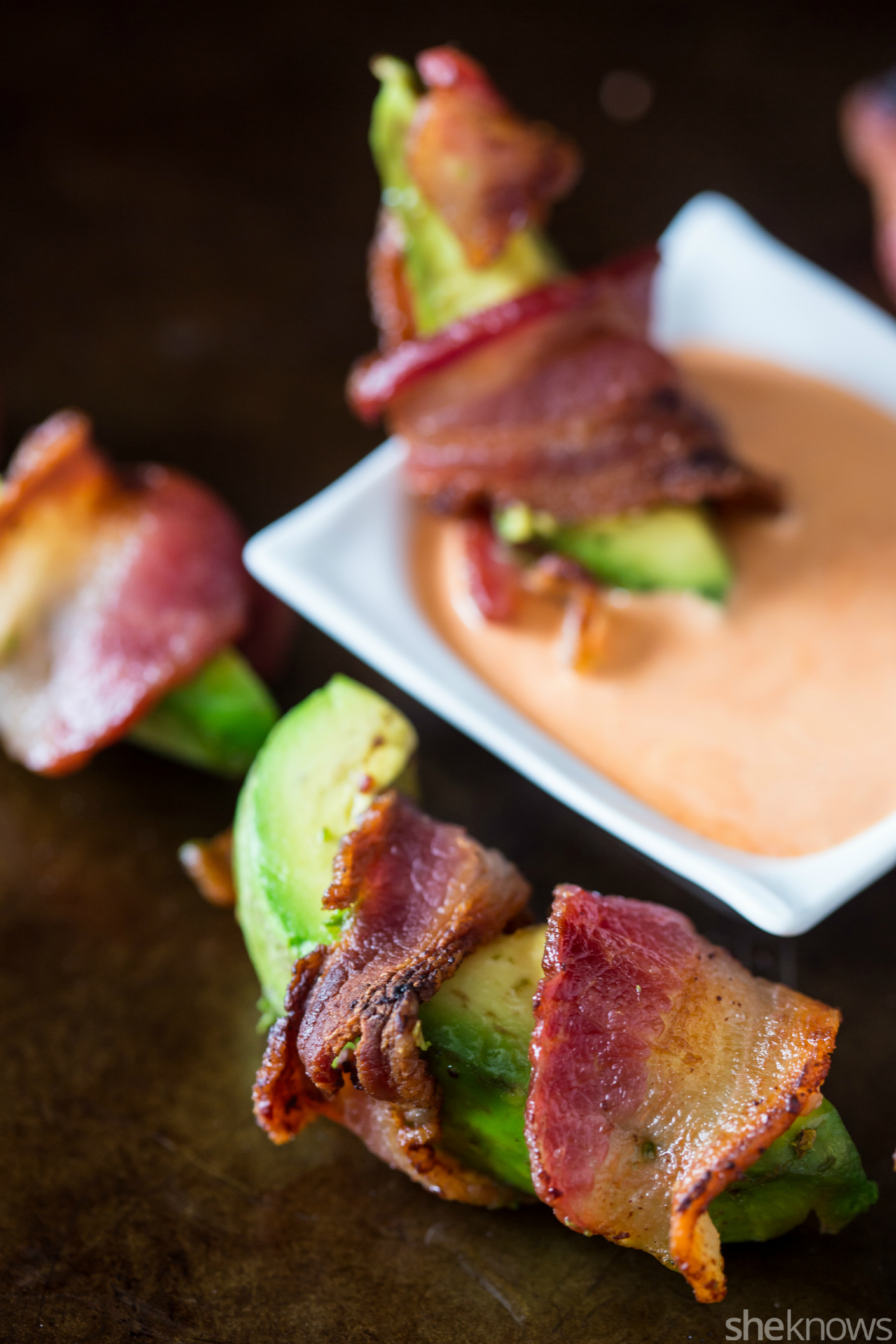 Baconwrapped avocado fries make a supersimple snack