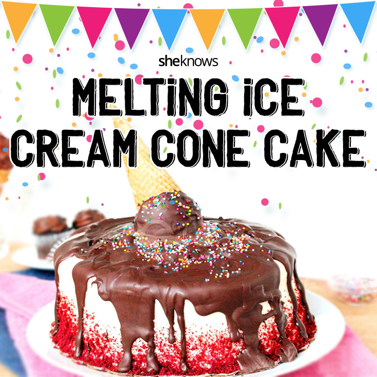 Melting Ice Cream Cone Cake Is Surprisingly Easy To Make 4209