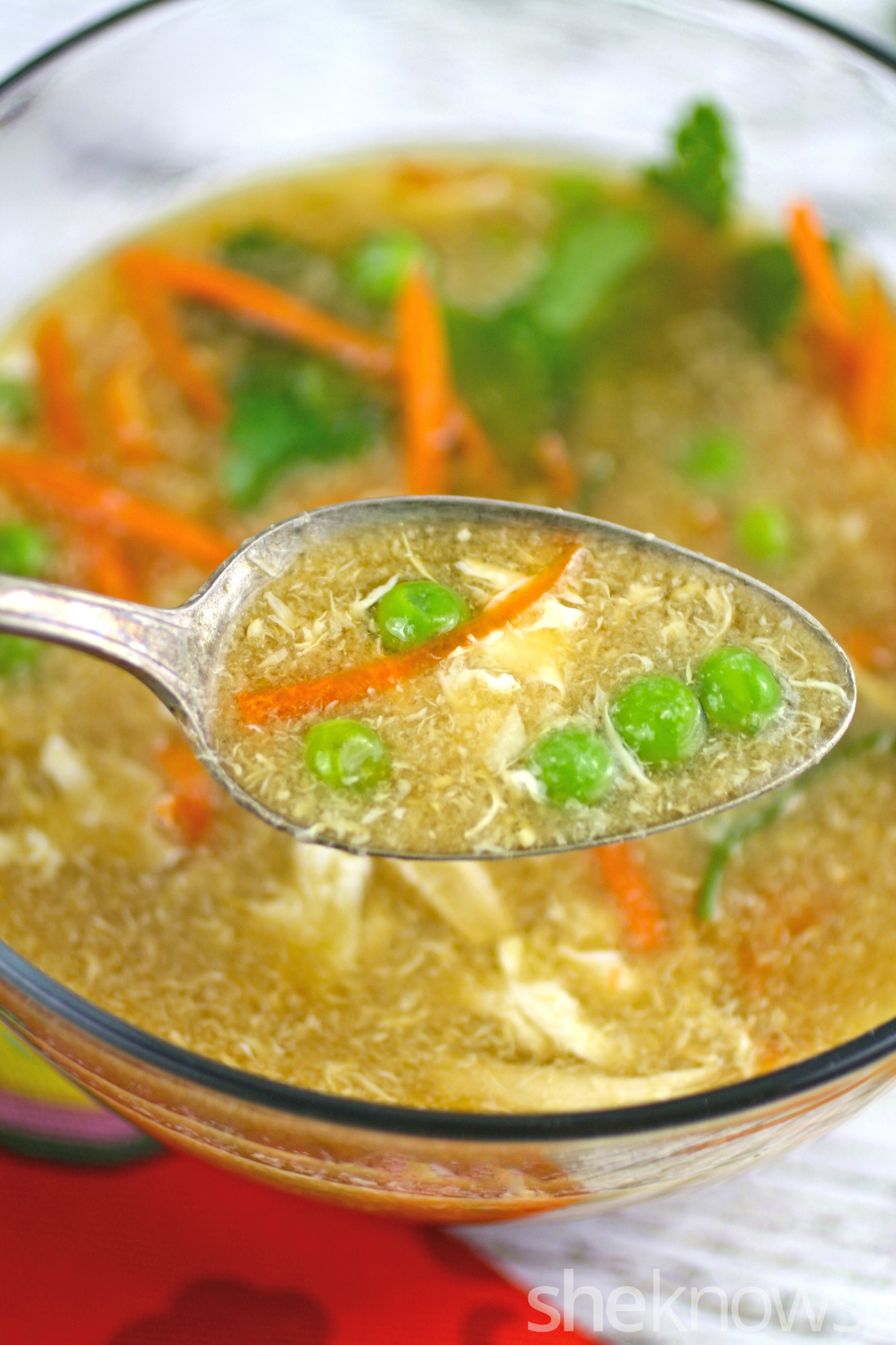 Egg drop soup with chicken made in just 20 minutes