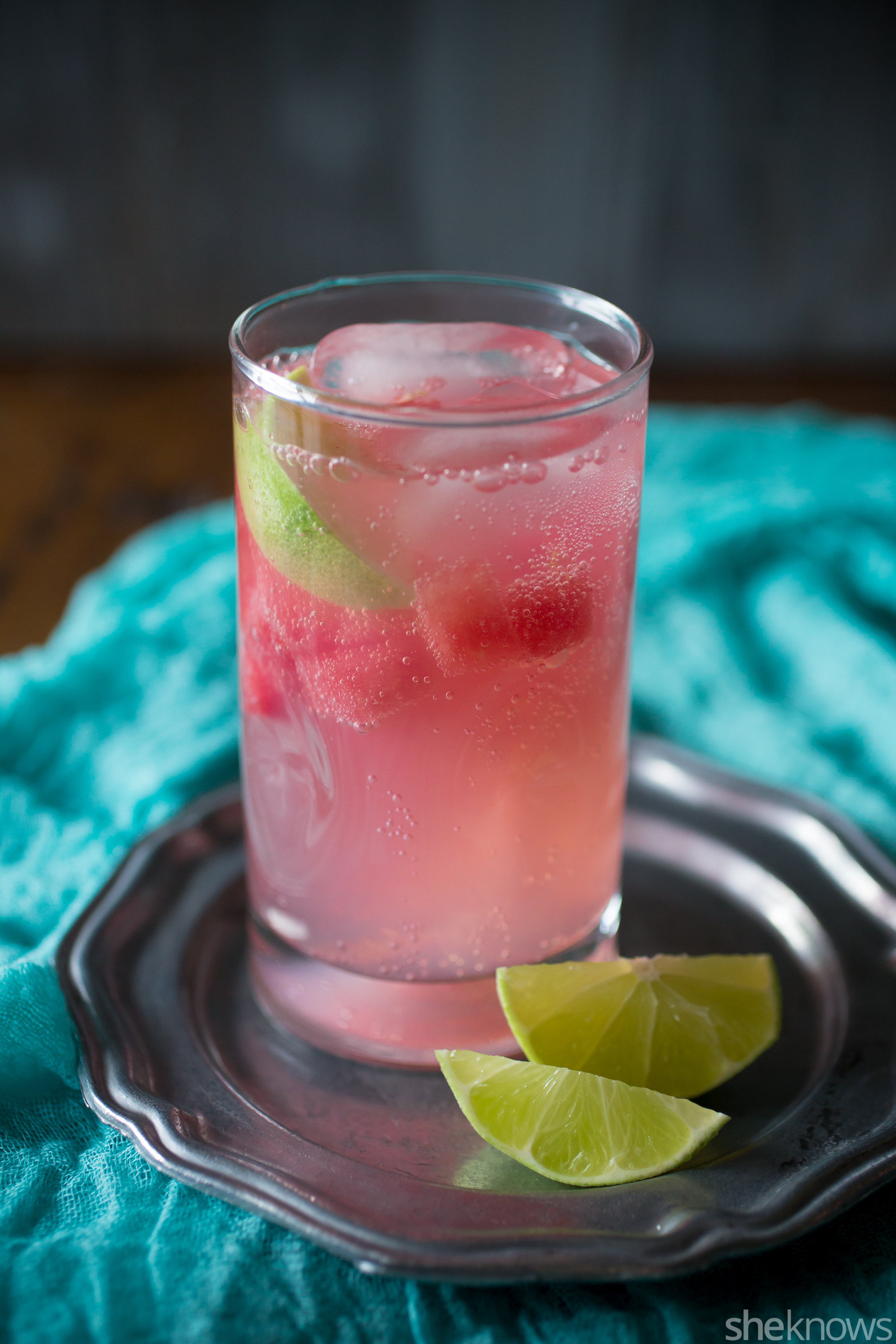 Watermelon white wine spritzers are made for summer day drinking