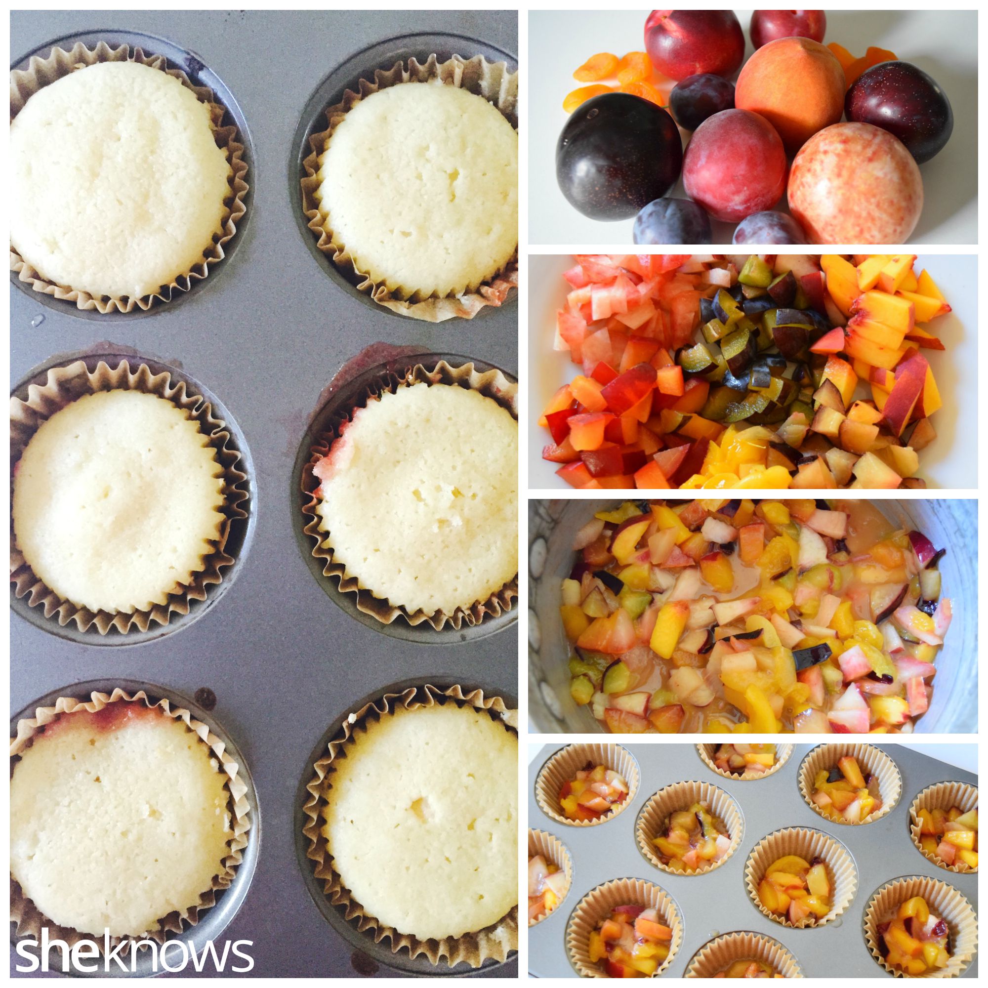 pineapple — use stone fruit for seasonal upsidedown cupcakes