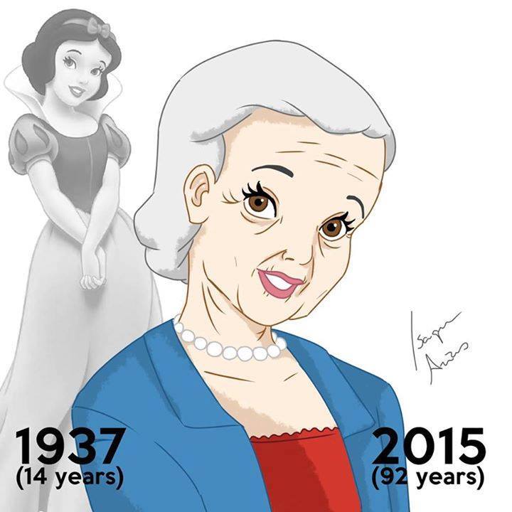 Snow white aged 92