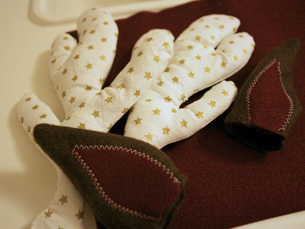 550 New baby reindeer headband 253 Stuff the antlers and ears with batting until they are stiff enough to   