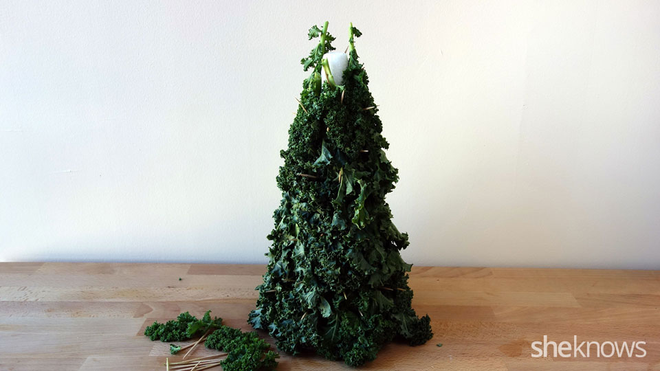 Edible Christmas tree with shrimp 6