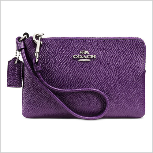 Coach Corner Zip Wristlet