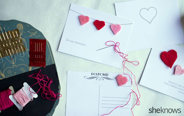Homemade embroidered Valentine's Day cards you don't need to be a seamstress to make