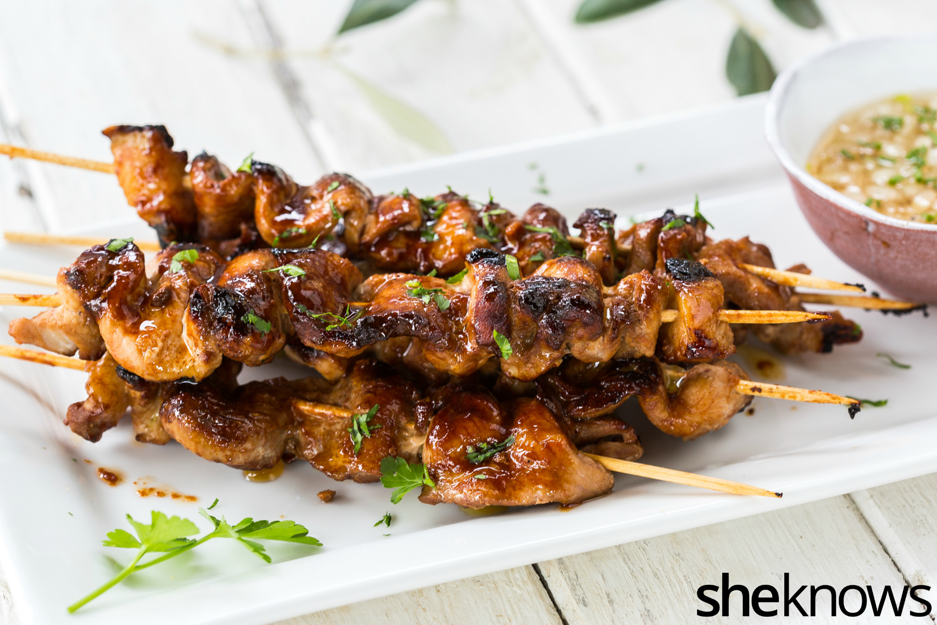 Asian Barbecue Pork Skewers No Grill Required