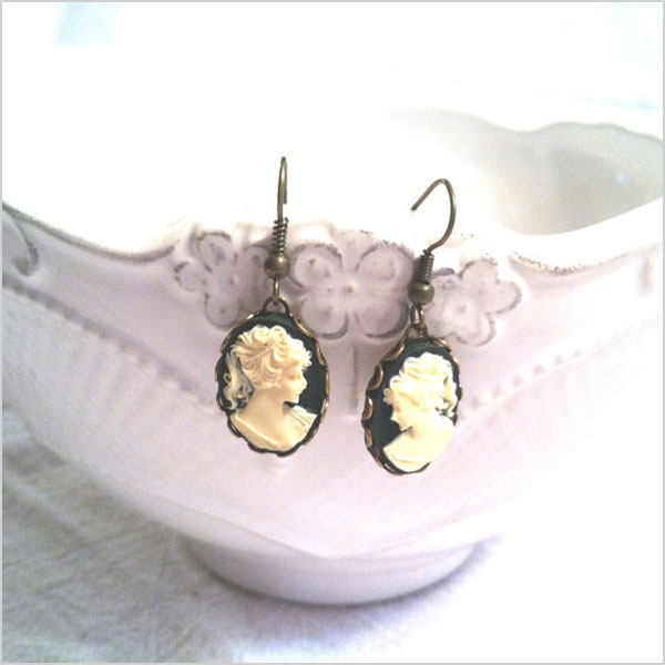cameo earrings