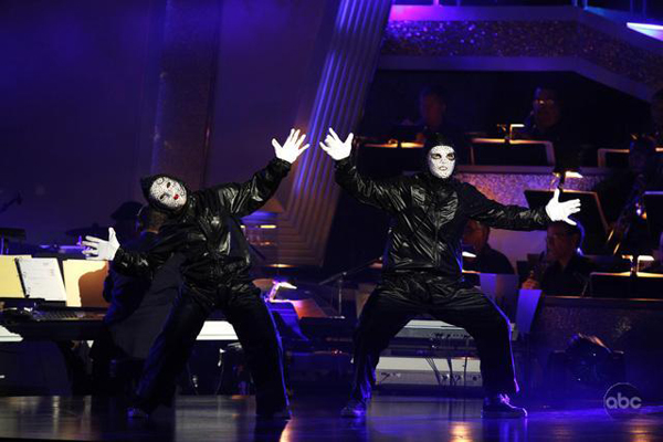 Shawn and Mark mask their dancing