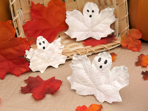 Creepy leaf cut ghosts