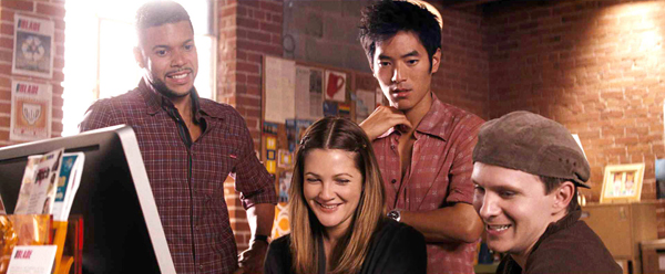 Drew Barrymore plays a sales rep for a Baltimore gay publication