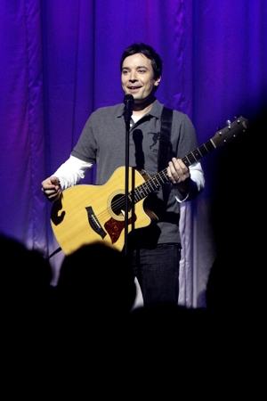 With a guitar in his hands, Fallon is funny