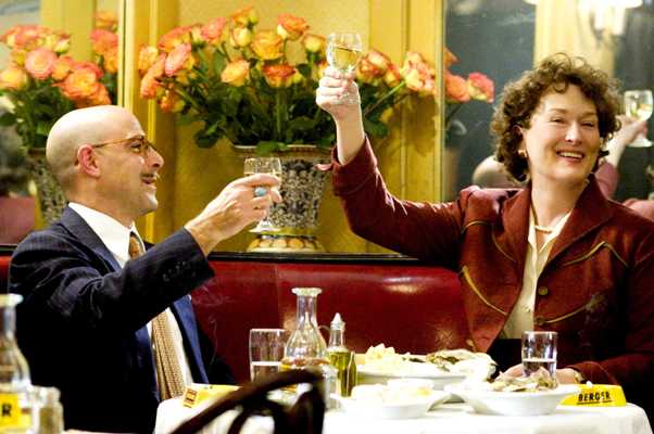 Streep and Tucci toast their success in Julie and Julia