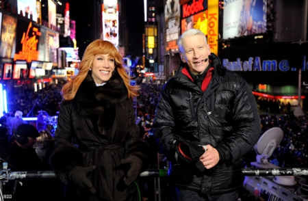 Kathy Griffin and Anderson Cooper ring in the New Year