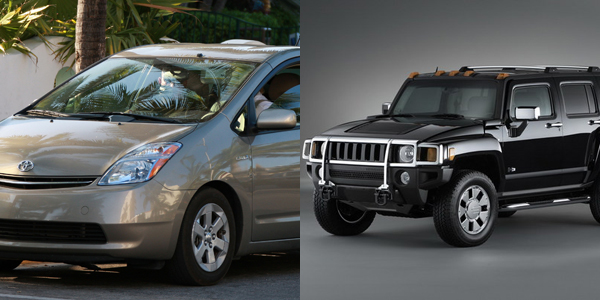 Owen Wilson in his Prius, no one drives a Hummer anymore!