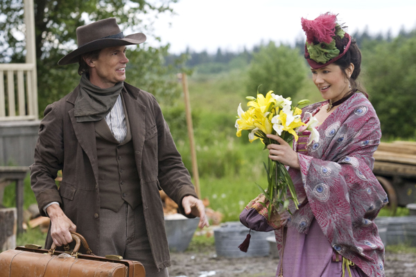 Flowers from a cowboy she doesn't know in Sunday's Mail Order Bride