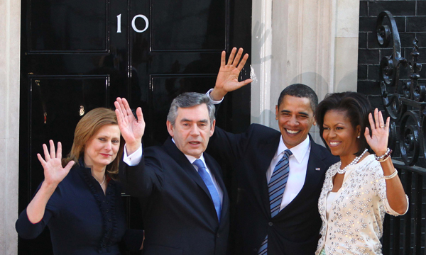 First Lady Michelle and President Barack Obama visit 10 Downing Street