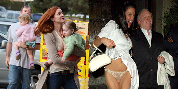 Stars like Marcia Cross with her twins versus Janice Dickinson