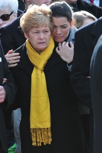 Nancy Kerrigan at her dad's funeral