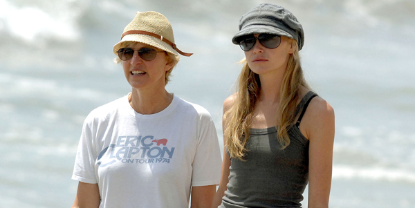 Ellen and Portia on their Honeymoon