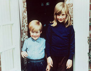 Young Princess Diana and brother