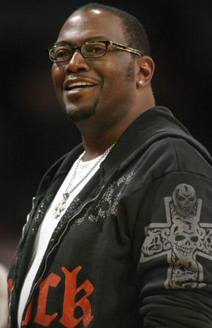Jackson at a Lakers game during their playoff run