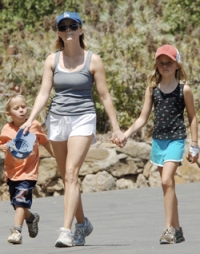 Reese and her family take a winter stroll
