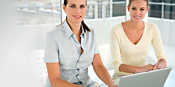 women at computer