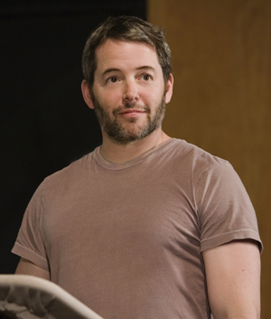 Matthew Broderick in the studio recording Despereaux