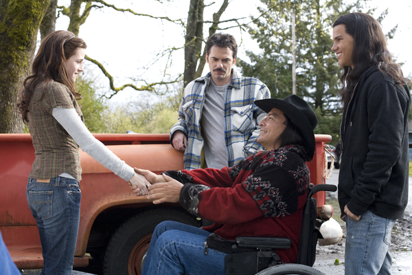 Bella first meets Jacob and his dad - Jacob will be a huge character in upcoming films