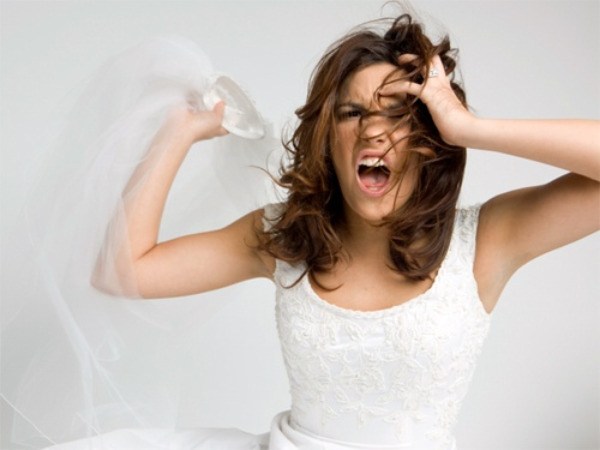 Unhappy bride