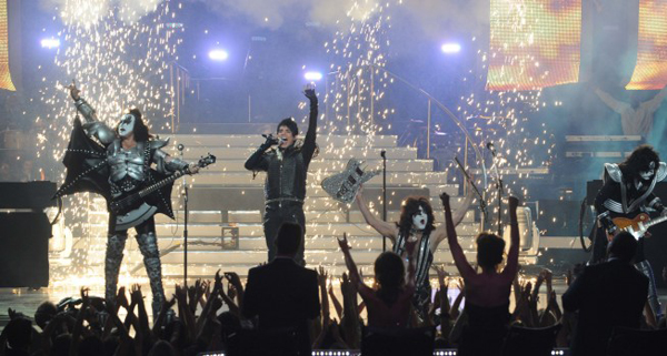 Adam Lambert and Kiss rock American Idol