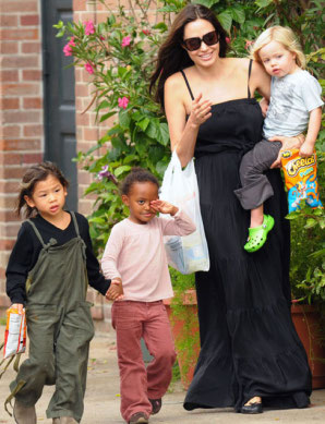 Angelina Jolie and family