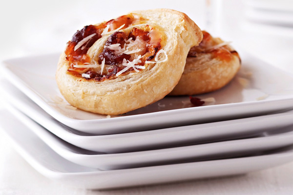 Asiago-Ham Pinwheels