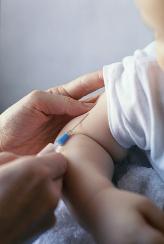 Baby getting shot