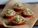 Baked Asiago summer tomatoes