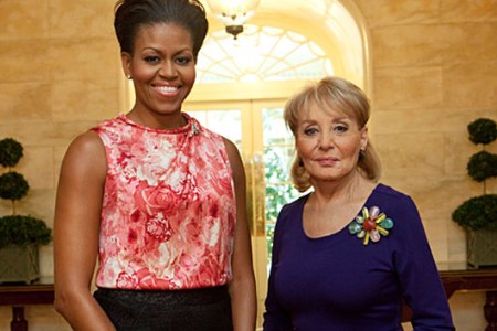 Michelle Obama and Barbara Walters
