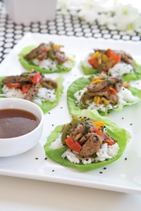 Beef and Veggie Lettuce Wraps