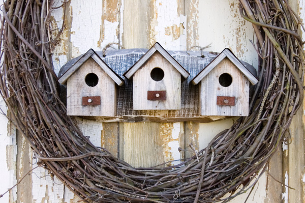 Birdhouse Wreath