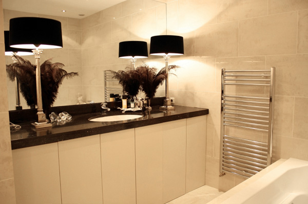 Black and white bathroom