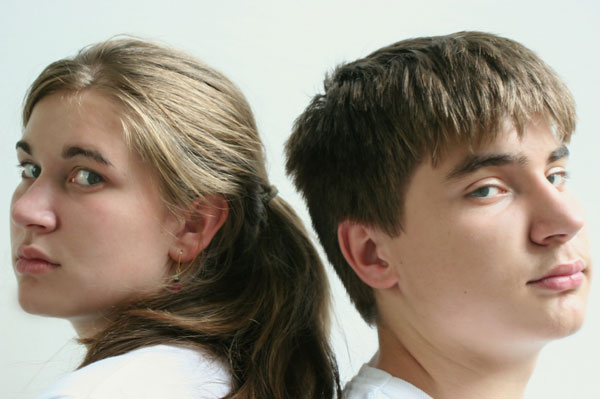 Brother and Sister Back to Back