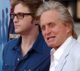 Michael and Cameron Douglas in happier times