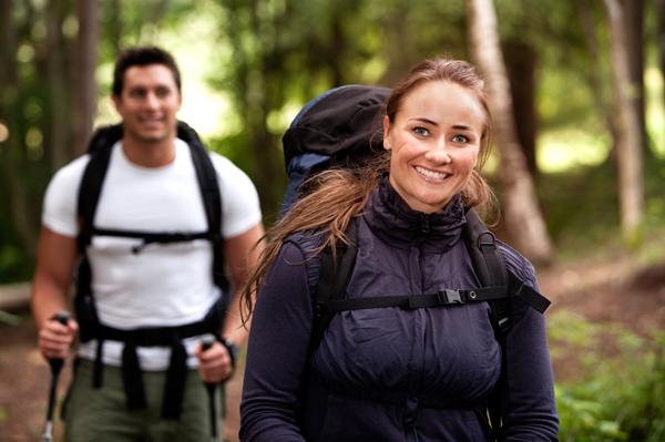 Camping woman