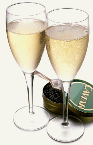 champagne caviar