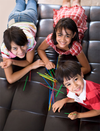 Children Playing Games Indoors