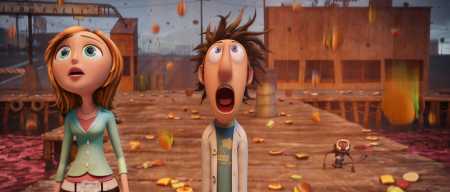 Anna Faris and Bill Hader in Cloudy with a Chance of Meatballs